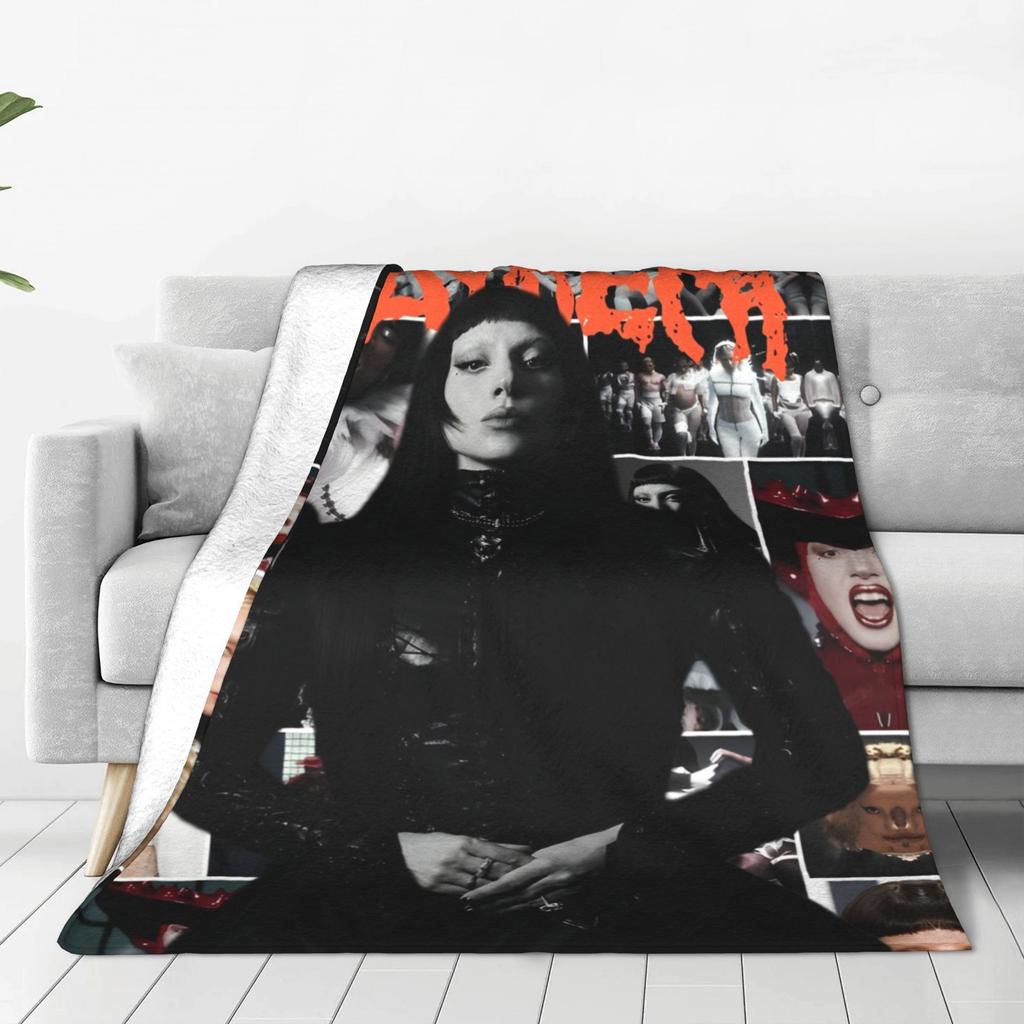 Lady Gaga Blanket Cover Fleece Mayhem Album Super Warm Throw Blankets for Bedding Couch Bed Rug