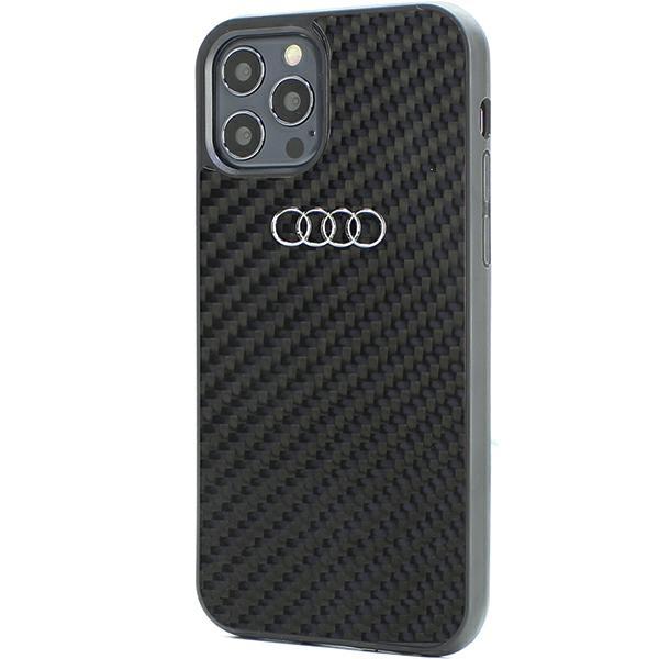 Audi Kohlefaser iPhone 12/12 Pro 6.1 Schwarz/Black Hartschale Au-Tpupcip12P-R8/D2-Bk