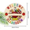 'Welcome To Our Classroom' Teacher Wooden Sign, Charming Round Sign for Classroom Door, Wall Hanging Decor - Ideal Back To School Gift for Teachers