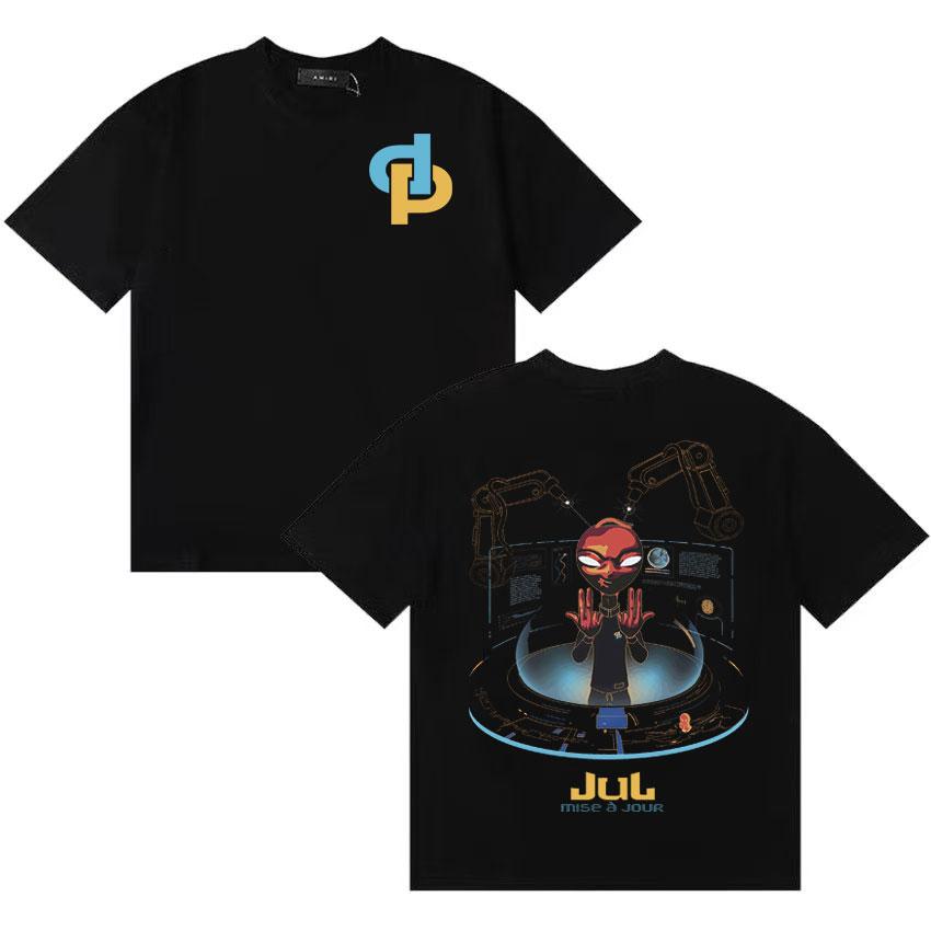Rapper Jul My World Album Tshirt Unisex Women Summer Pop Oversized Y2K Vintage Tshirt Cotton Shortsleeve Casual T Shirt Teenagers