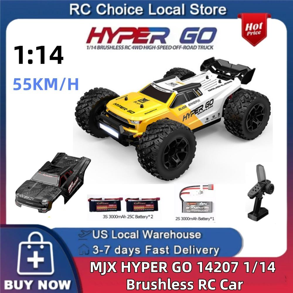 MJX Hyper Go 14207 1/14 Coche RC sin escobillas RTR Doble Carrocería Vehículo Todoterreno 4WD Coche RC Proporcional Profesional
