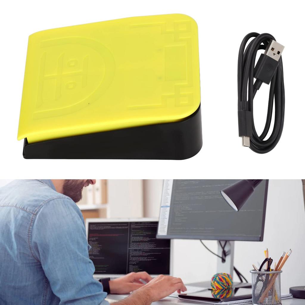 USB Foot Pedal, 2.4G Wireless Bluetooth Single Foot Switch Control Program Customized Computer Keyboard Action Pedal for Windows and Linux
