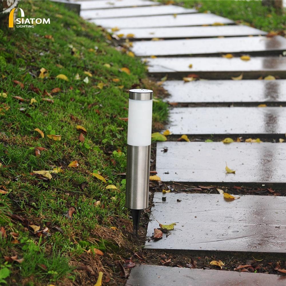 Concise Design Solar Garden LED Light Stainless Steel IP44 Pathway Street Lamp for Fence Post
