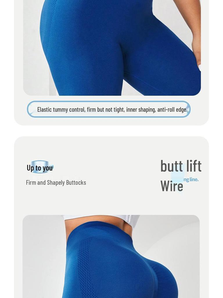 Plus Size Seamless Quick-Dry Peach Butt Yoga Leggings for Women