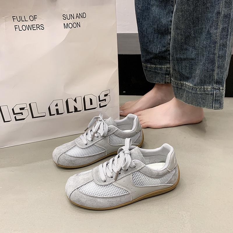 Summer thin mesh breathable red women's 2025 new shallow casual sneakers