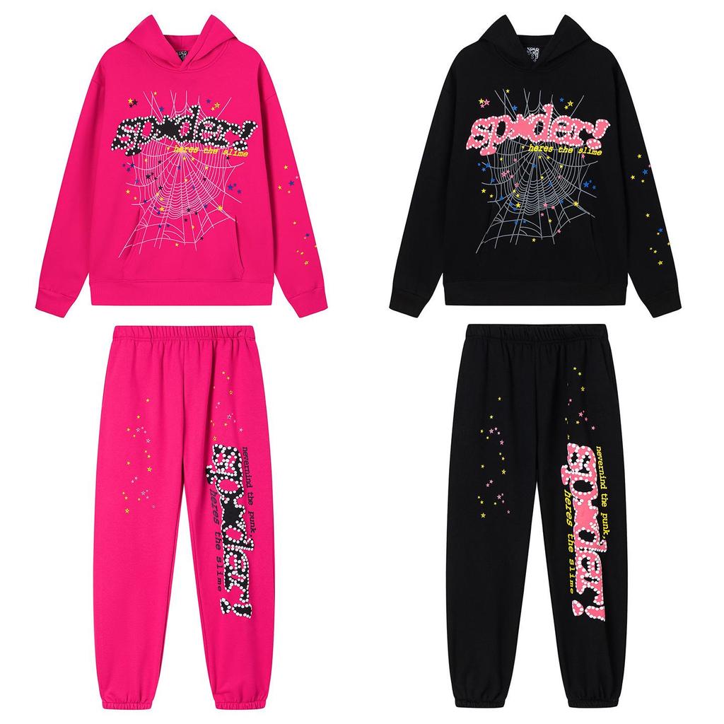 SP5der Spinnenweb Plus Velours Hoodie & Joggingbroek Set - Unisex Trendy Streetwear