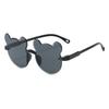 1/12 Pairs Cute Bear Shaped Sunglasses for Children  New Fashion Rimless Multi-color Decor Shades Stylish Design Sun Glasses