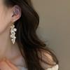 Faux Pearl Grape Pearl Tassel Earrings Vintage Dangle Earrings  Wedding Bridal