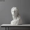 Göttin der Gerechtigkeit Themis Gipsstatue Schreibtischdekoration Klassisches Kunstwerk Halbkörperfiguren Skulptur Zimmer Ästhetische Dekoration