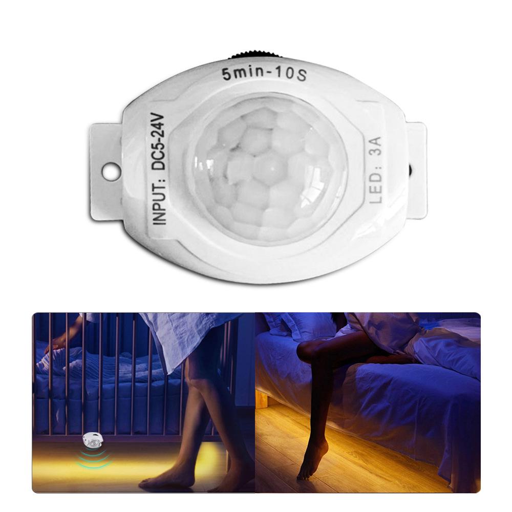 12V Motion Sensor LED Night Light with Infrared Sensor for Wardrobe Cabinet
