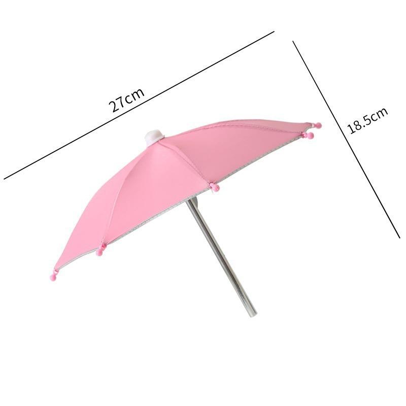 Outdoor Riding Equipment Mobile Phone Holder Removable Mini Portable Small Umbrella Weather and Rain Takeaway Motorcycle Umbrella