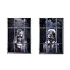 2PCS 2D Flat Scary Halloween Window Cover Super Terrifying Blood-Themed Scary Halloween Backdrops Polyester Fiber