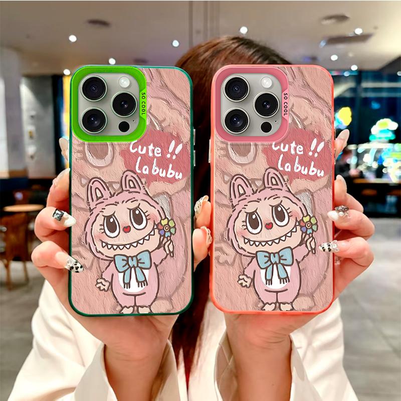 Labubu's Sweetheart Cuteness" Fashion Case for Oppo/Realme Series.Oppo A12,A1 Pro,A16K,Reno6 Lite,A3x,A32,A58,A17,Realme 7i,9i,V23,C15...