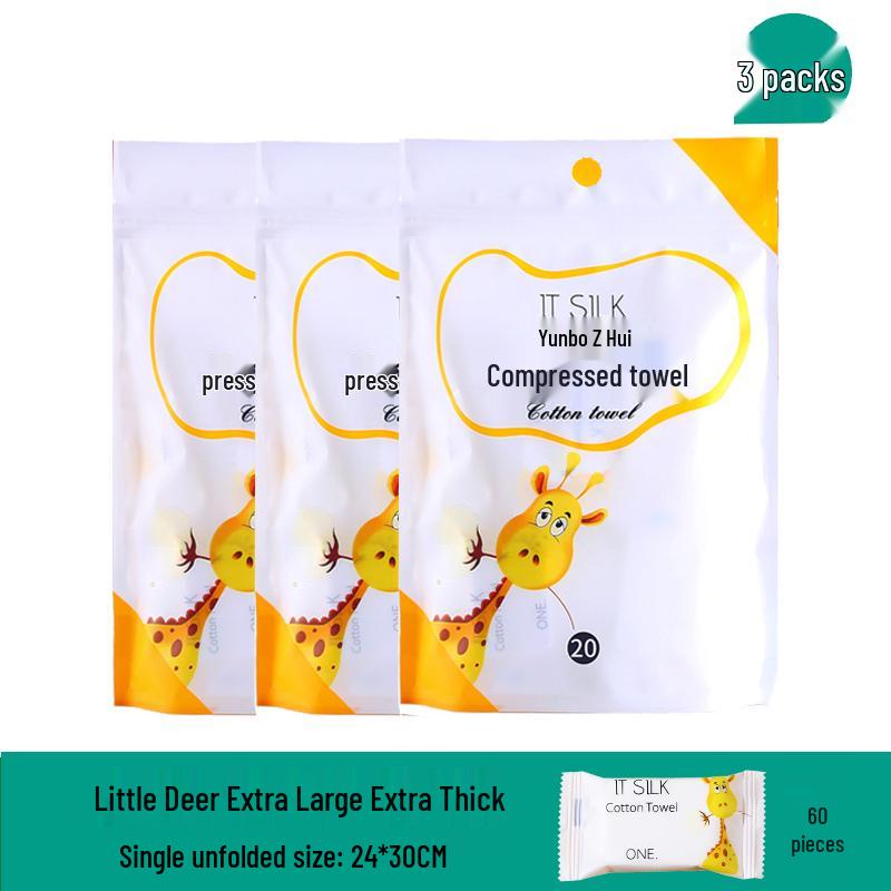 Portable Thickened Compressed Towel: Disposable Face, Bath, and Sports Washcloth for Travel and Hotel Use