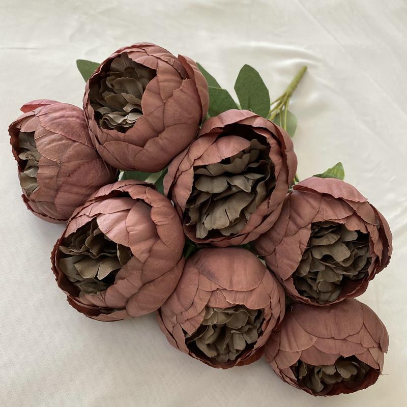With Peony Bouquet 7 Heads For Indoor Outdoor Decoration And Gift Events