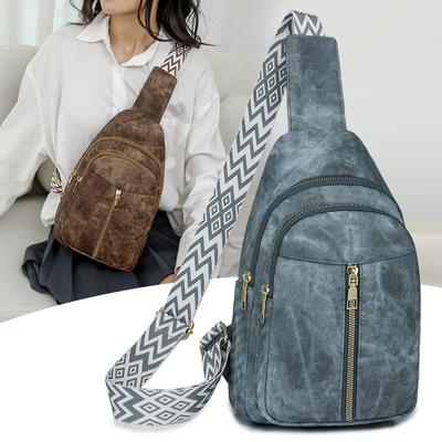 Dámská nová všestranná jednoduchá a luxusní dvouvrstvá ležérní cestovní taška přes rameno, jednoduchá crossbody taška, náprsní taška
