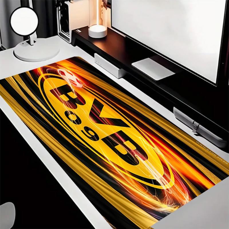 Borussia Dortmund Theme Premium Non-slip Mouse Pad with Stitched Edges,Durable Rubber Material,for Desktop & Gaming Great Gifts