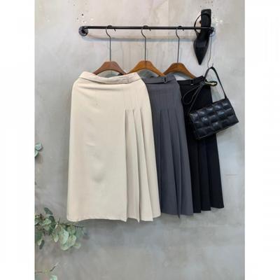 C S In The Room Women pleatS Long Skirt 3Color