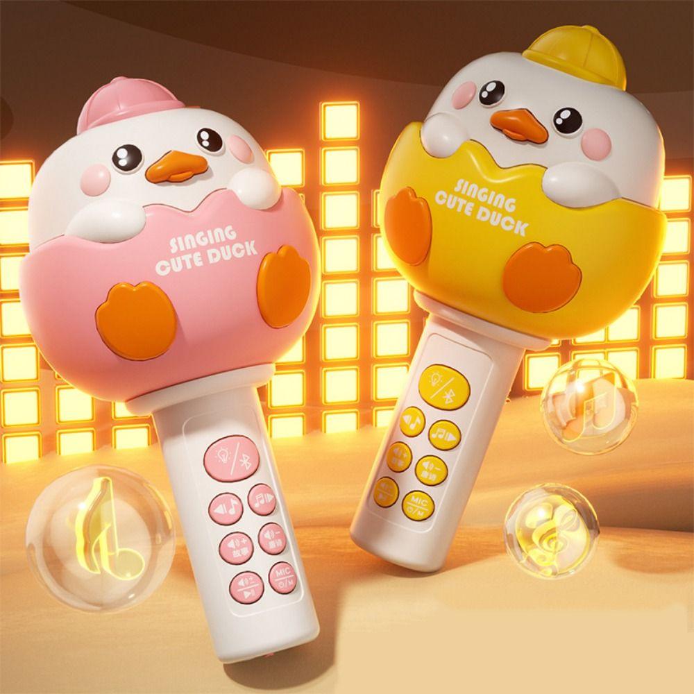 Music Cartoon Microphone Toy Cute Kid Singing Mic Creative Children Wireless Microphone  Home Use