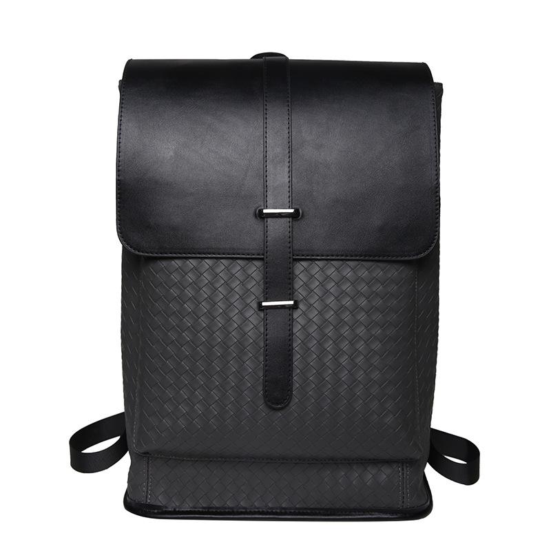 Trendy Brand Simple Men's Backpack Personalized Flip College Student Schoolbag Computer Bag Large Capacity Commuter Girl Backpack