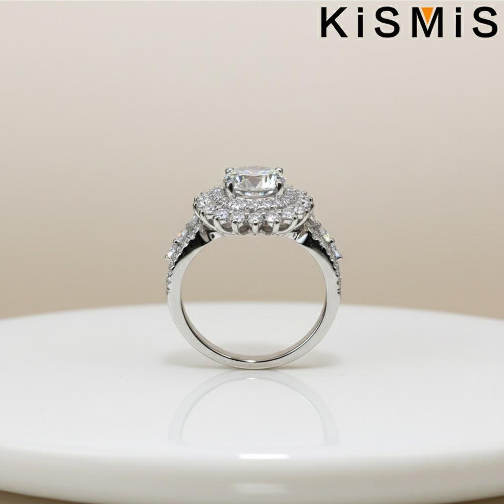 

Luxurious Fashion Silver Ring for Women Natural Elegant Birthday Party Accessories Gift for Girlfriend
