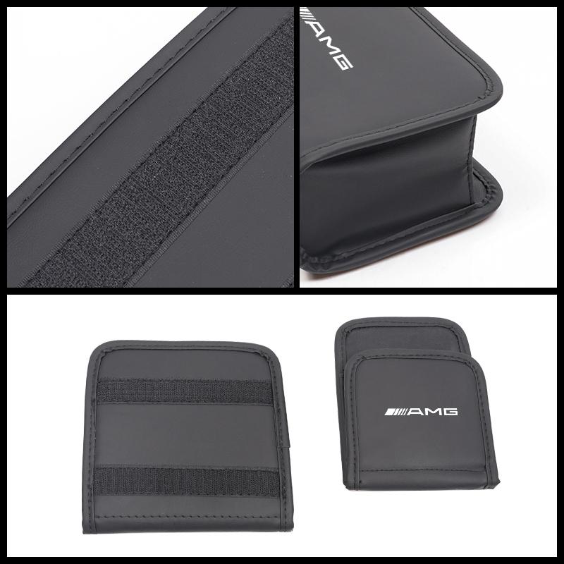 Car Seat Back Organizer Door Side Suspension Storage Bag Stickers For Mercedes Benz AMG A B C E G CLA GLA W211 W214 W205 W203