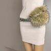 Y2K Furry Waistband Rhinestone Plush Waist Belt Fashion Leather Fur Belt  Daily