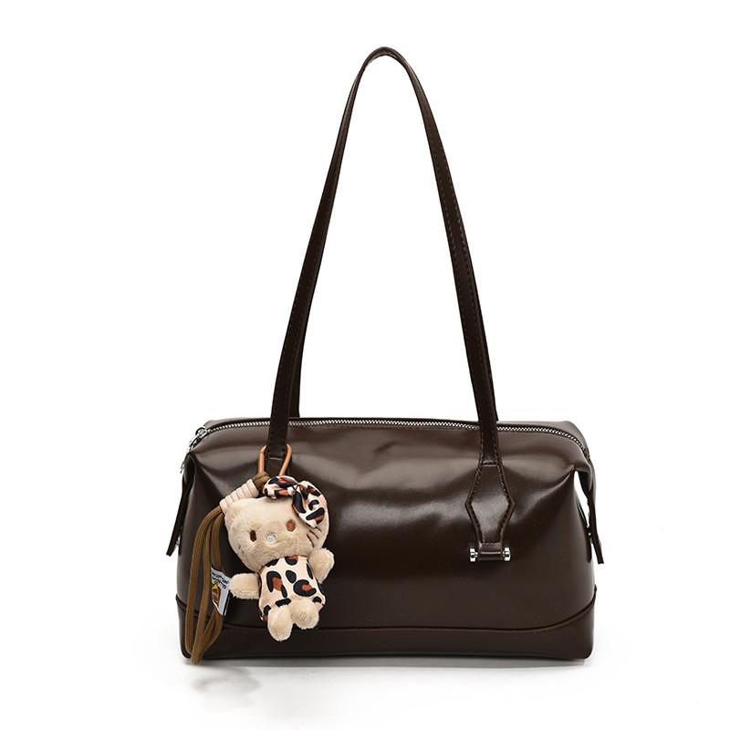 Chic Vintage Inspired Pillow Handbag For Women With Spacious Design And Soft Polyester Lining