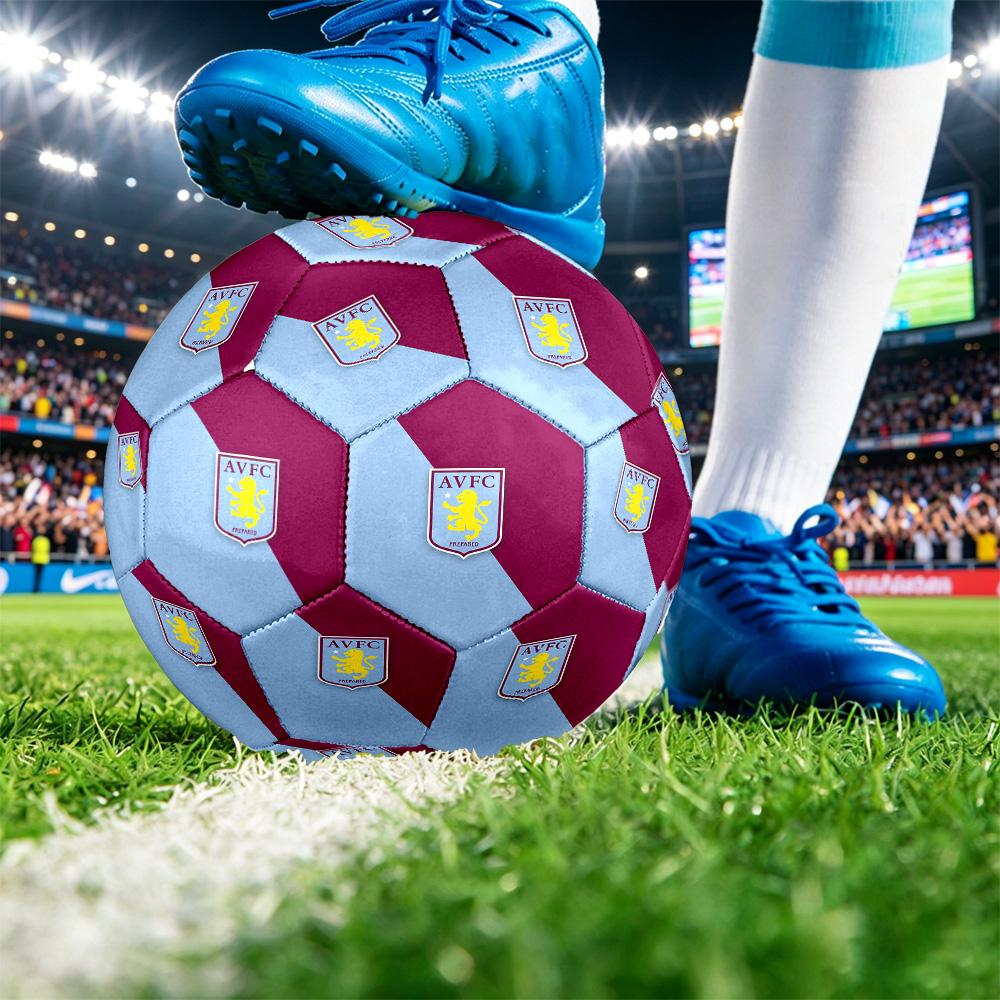 Aston Villa FootballPrinted Size 5 Soccer Ball, Anti Slip Adult Match Football Souvenir for Football Fans