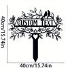 Exquisite Customizable Bird Metal Garden Stakes Art Deco Wedding Handmade Hollow Out Nature Theme Custom Sign