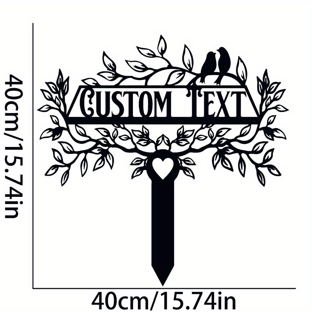 Exquisite Customizable Bird Metal Garden Stakes Art Deco Wedding Handmade Hollow Out Nature Theme Custom Sign
