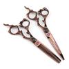 6.0-Inch Antique Bronze Gold Skull Handle Haircutting & Thinning Scissors Set