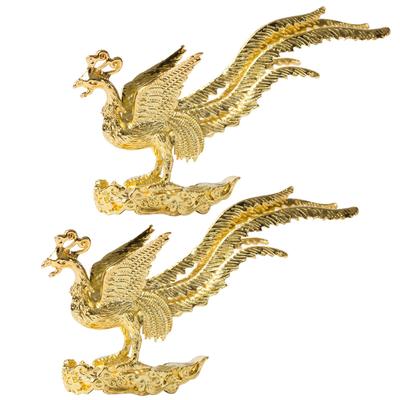 Quikaboo Phoenix Mikoshi Phoenix Incense Good Luck Celebration Decoration for Protection from Golden Good Luck Set of 2 Figurine, Figurine, Holder,