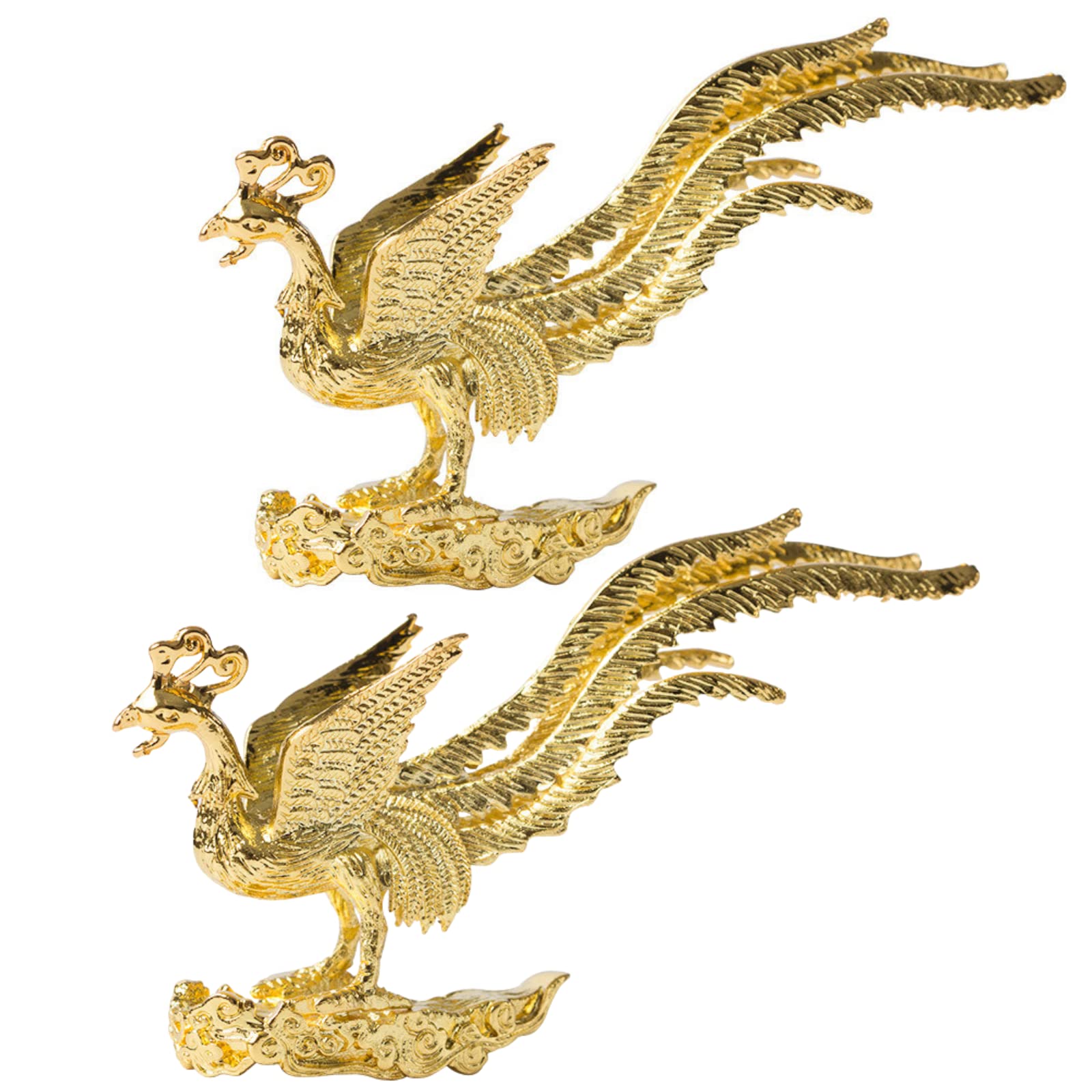 

Quikaboo Феникс Микоси Феникс Благовония Удача Праздник Украшение для Защиты от Золотой Удачи Набор из 2 Фигурка, Фигурка, Подставка, золотой