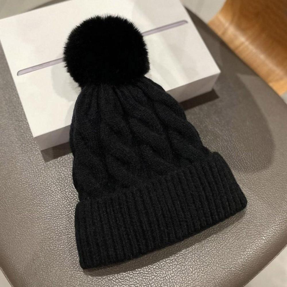 

Thickened Ear Protection Cap Keep Warm Pullover Hat Fashion Knitted Hat Autumn Winter чорний