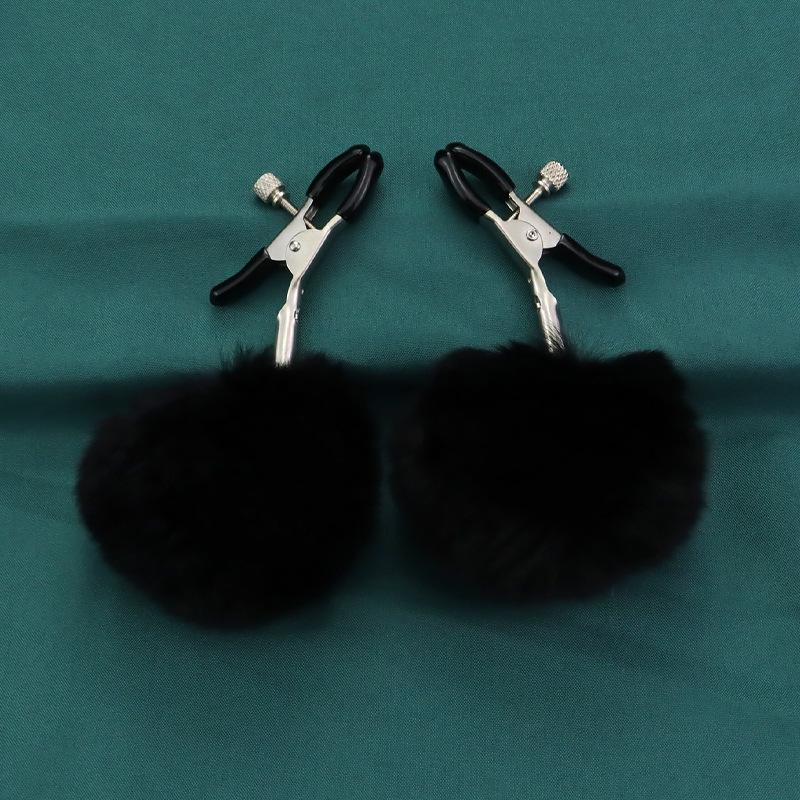 Pompom Anální Kolík a Svorky na Bradavky - Unisex SM Tréninková Hračka se Svítícím Kolíkem