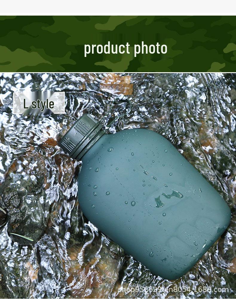 1L Tactical Camouflage Outdoor Training Kettle - Durable, Student-Friendly, Large Capacity