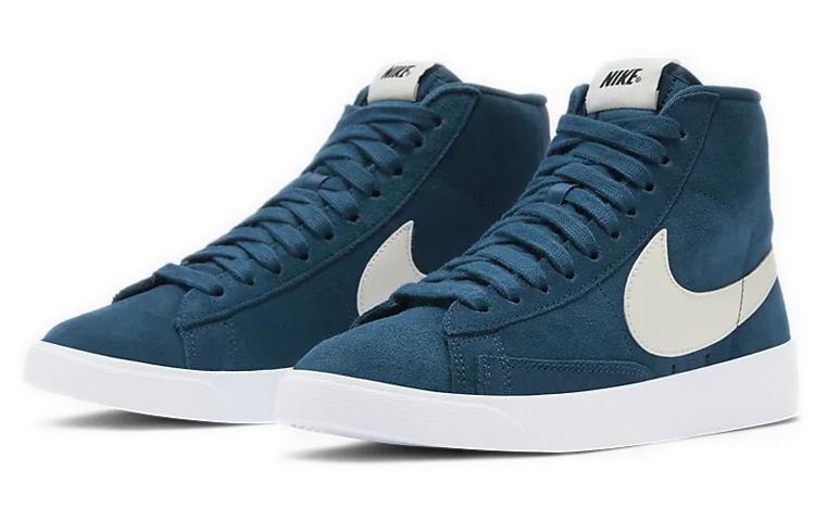 Nike Blazer Mid Vintage Wildleder Blau Weiß Damen AV9376-403