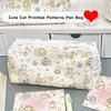 Canvas Pen Bag Cat Printted Patterns Stationery Bag Multi-Purpose Pencil Box  School Office