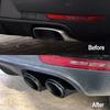 Fits 2014-2018 Porsche Macan Base 2.0 Black Triple-Layer Exhaust Muffler Tailpipe.