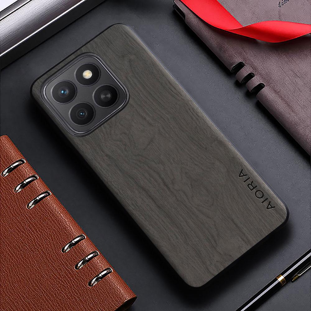 Hülle für Honor x8c x8b x8 x8a 4G 5G Hülle Bambus Holzmuster Leder Rückabdeckung für Honor x5b Plus Hülle