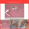 Elegant Bowknot Adjustable Ring For Women In Fashionable Copper Design Perfect For Everyday Wear