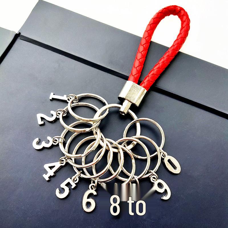 Leather Rope Digital Keychain: Versatile Keyring for Men, Women, Cars, and Hotel Rooms