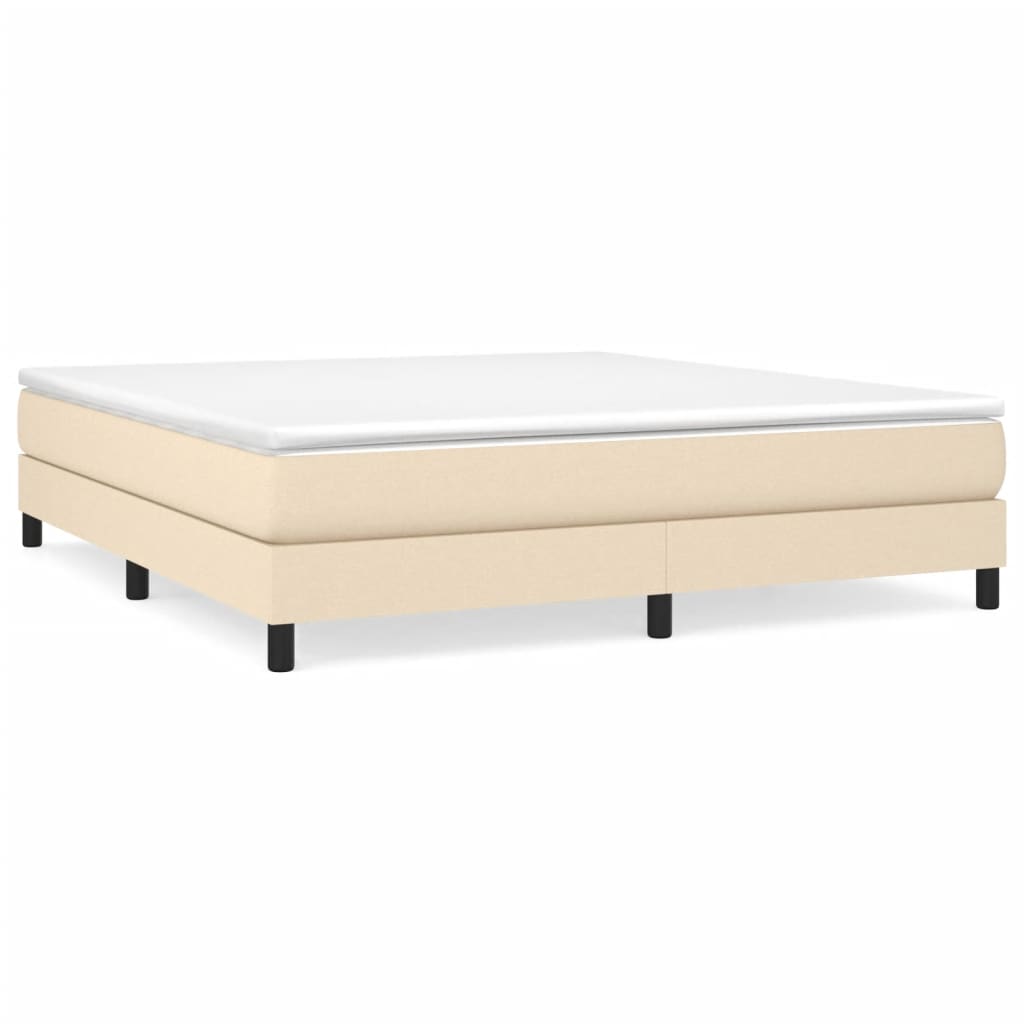 Vidaxl Bed Frame Without Mattress, Cream, 160X200 Cm, Upholstered