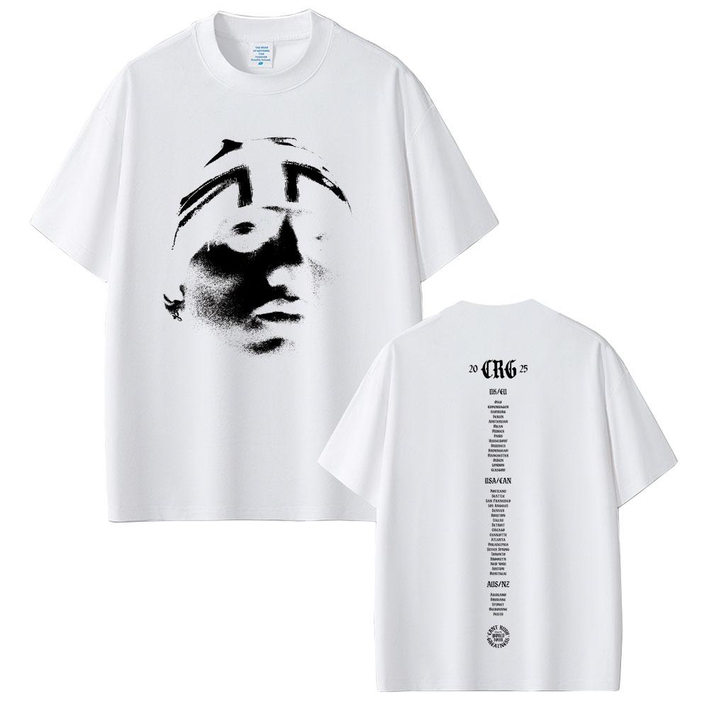 Rapper Central Cee Face Graphic T Shirt CANT RUSH GREATNESS World Tour 2025 Tshirt Unisex Women Hip Hop Fashion Oversized Tshirt