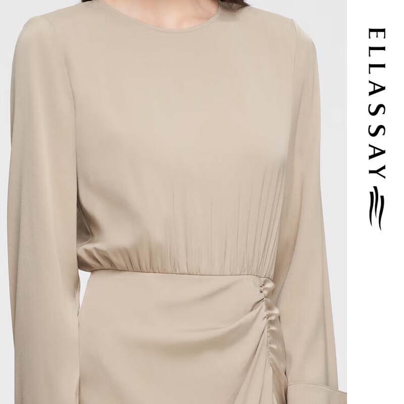 ELLASSAY Pleated Slit Midi Dress
