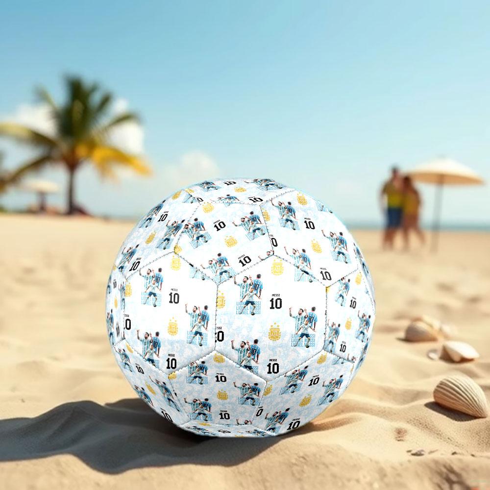 1pc Messi Soccer Ball Size 5 Indoor Soccer Ball Fashion Colorful Backyard Game - Great For Sports Fans Gift HE49