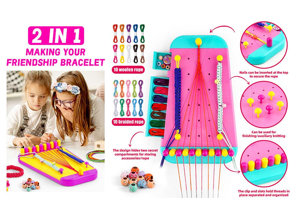 Kids DIY Friendship Bracelet Weaving Toy Set