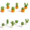6Pcs/Set 3D Cute Succulent Plant Magnet Message Sticker for Kitchen Refrigerator Magnet Button Cactus Decoration Accessories