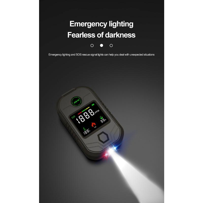Carbon Monoxide Detector GAS Detector Temperature and Humidity Combustible Gas Detector Multifunctional CO Alarm